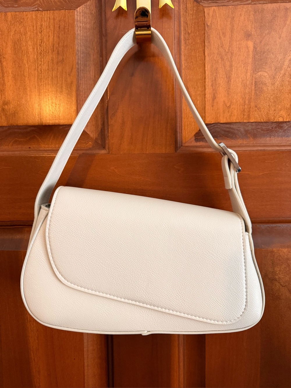 BCBGMAXAZRIA Ivory Cream Shoulder Bag Y2K Minimalist Purse